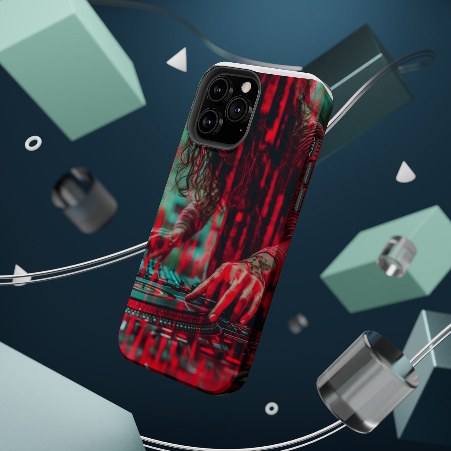 "Vinyl Virtuoso" Luxury Magnetic Wireless Charging iPhone Case by Moxie Jay