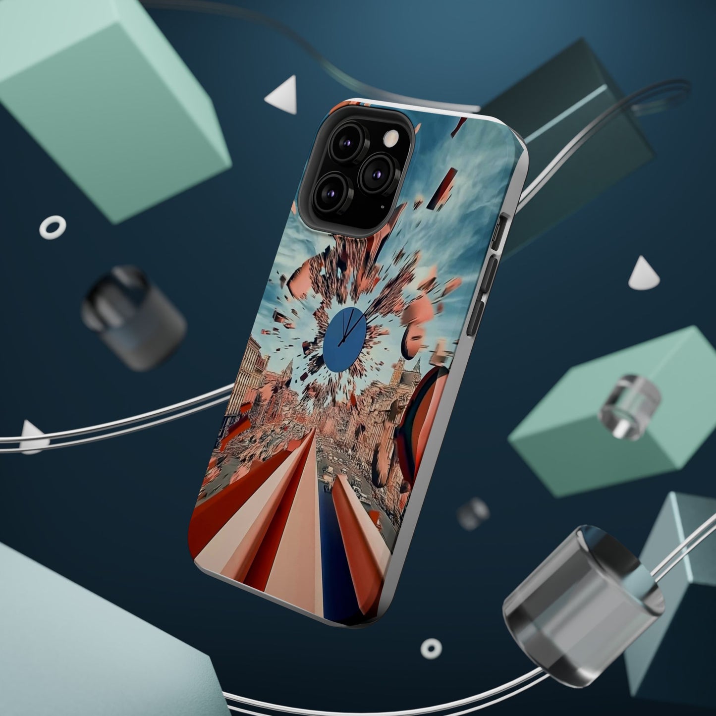 Phone Case with 'World at 10000 MPH' Art by Moxie Jay
