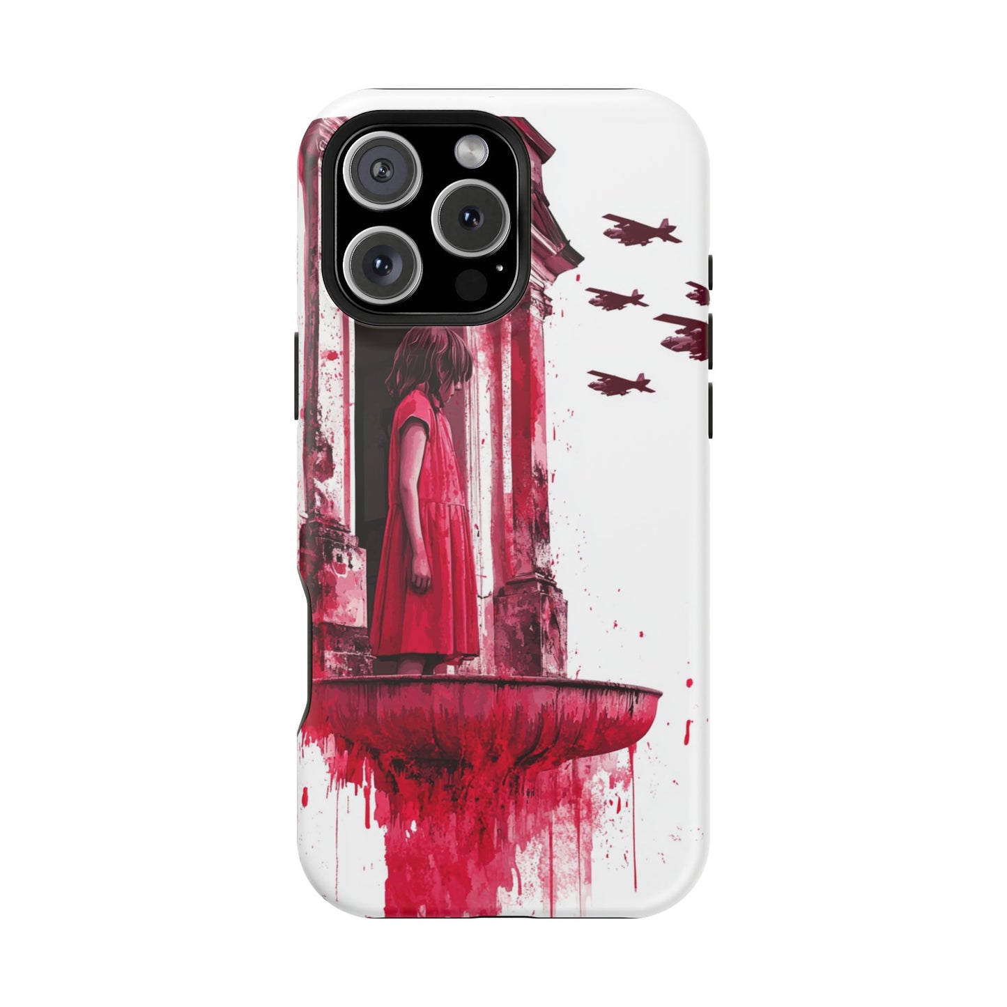 Luxurious MagSafe® Compatible iPhone Case - "Resilience in Ruins" by Moxie-Jay