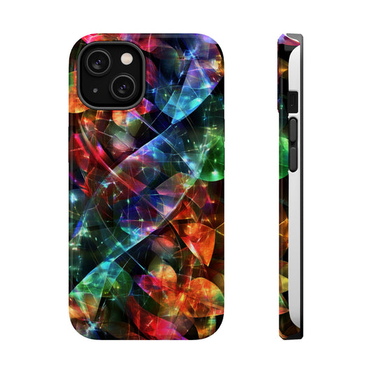 iPhone Case with Neon Colors Art by Moxie-Jay
