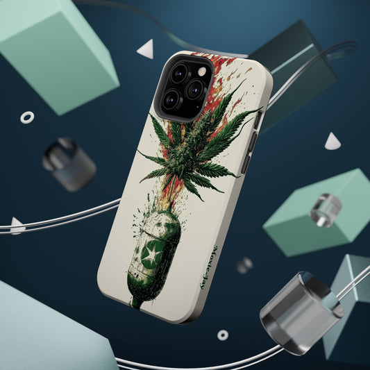 Peace Bomb" Luxury Magnetic Wireless Charging iPhone Case by Moxie Jay