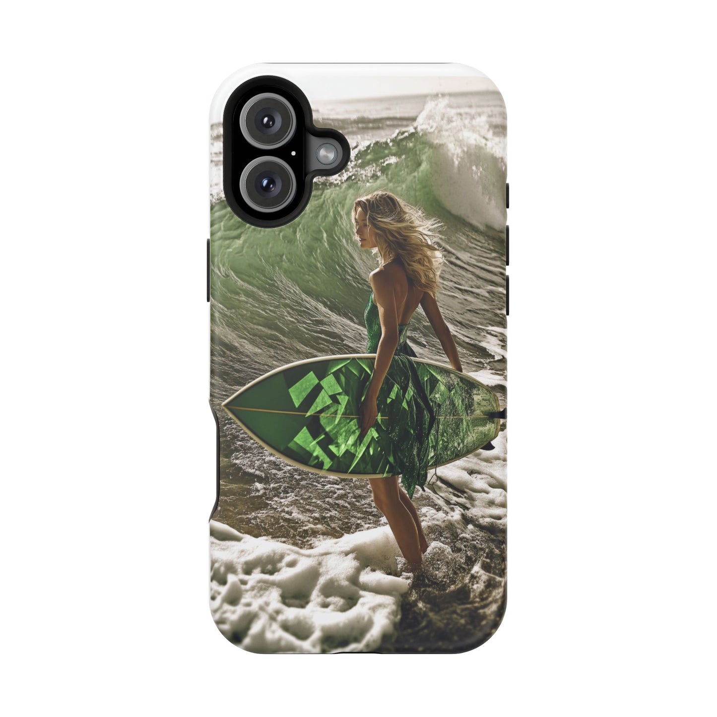 Surf's Up Chic" Luxury Magnetic Wireless Charging iPhone Case by Moxie Jay