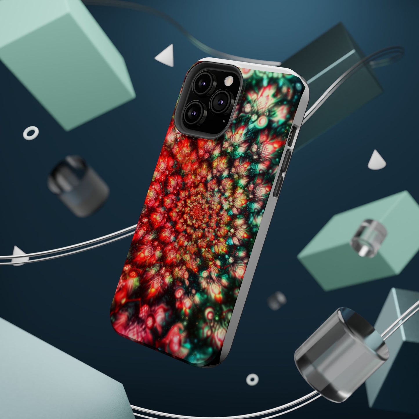 Luxurious Magnetic Wireless Charging Tough iPhone Case - "Psychedelic Dreams" by Moxie-Jay