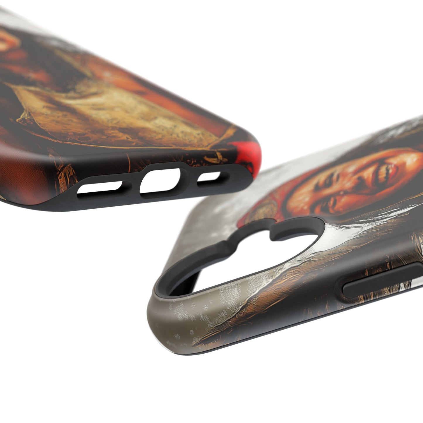 Luxurious Magnetic Wireless Charging Tough iPhone Case - Native Heritage Art by Moxie-Jay
