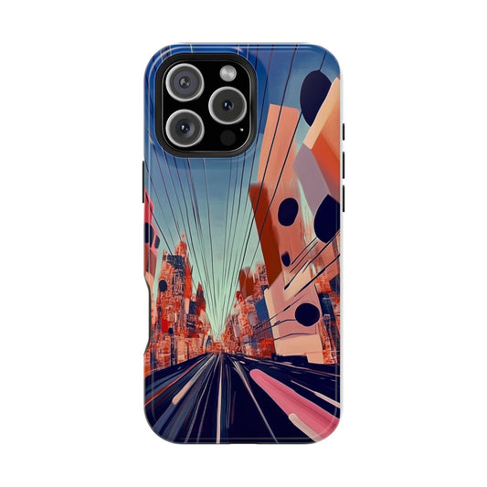 Phone Case - Abstract Mersin Motorcycle Design by Moxie-Jay - Magnetic Tough