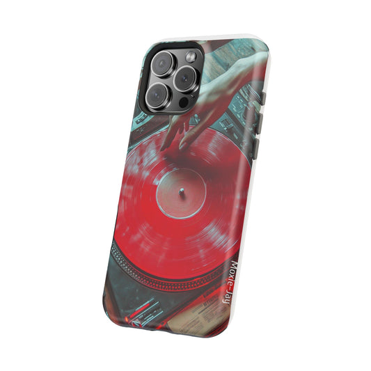 Wireless iPhone Case - Red Record Scratch Art