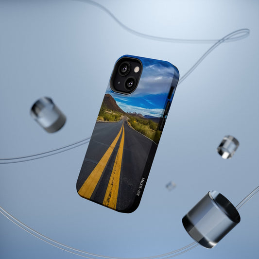 Wireless iPhone Charger with Sedona Road Photo - Magnetic Tough Case