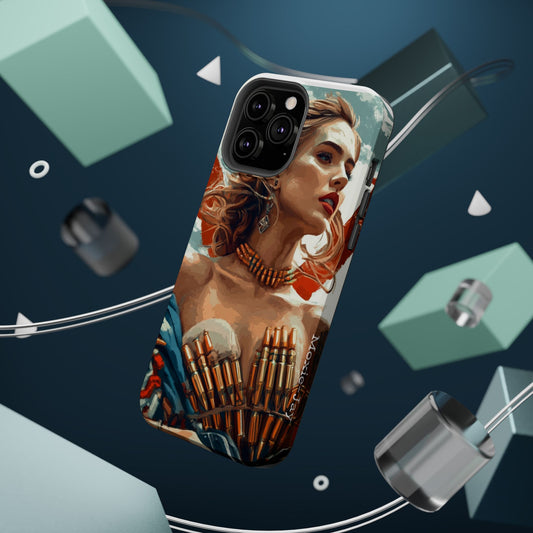Artistic Magnetic Tough Phone Case, Wireless Charging Cover by Moxxxie J, Unique Phone Accessory, Protective Case, Trendy Phone Case, Gift