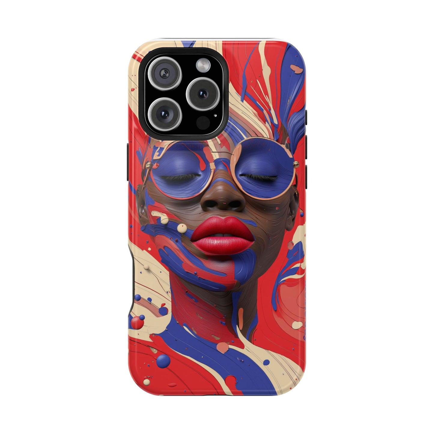 iPhone Magnetic Case - Original Artwork by Moxie-Jay, Futuristic Black Woman Design