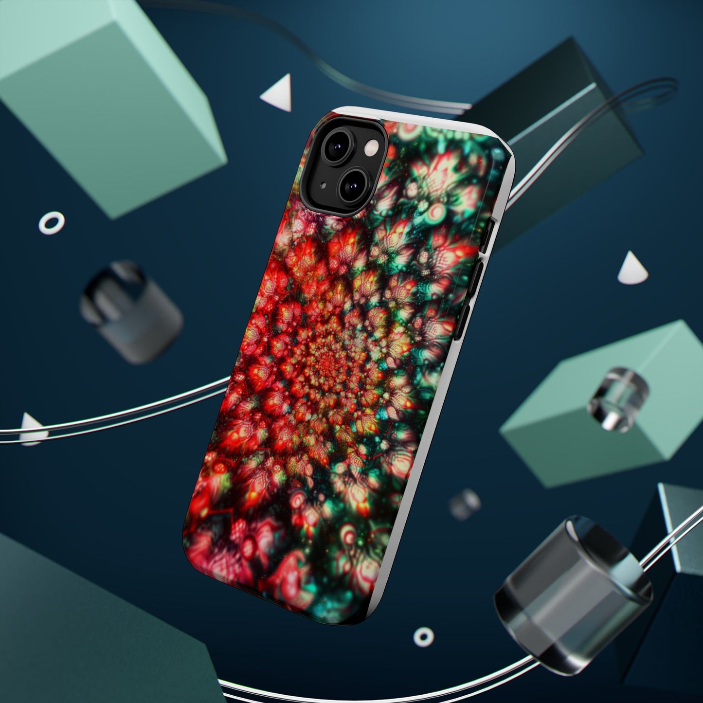 Luxurious Magnetic Wireless Charging Tough iPhone Case - "Psychedelic Dreams" by Moxie-Jay