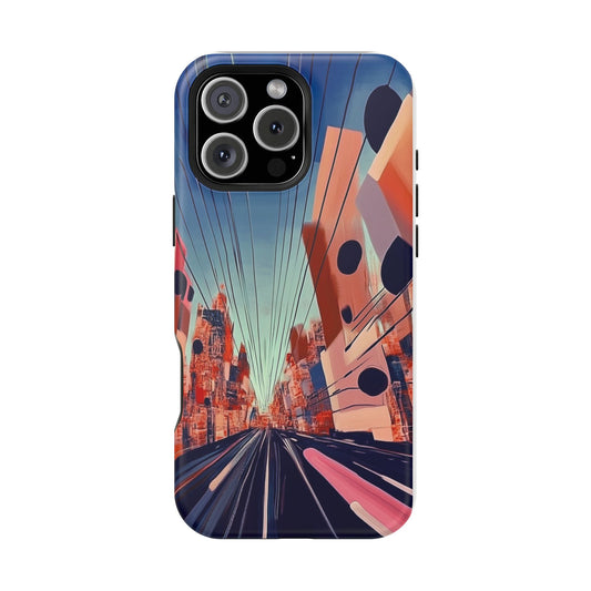 Phone Case - Abstract Mersin Motorcycle Design by Moxie-Jay - Magnetic Tough