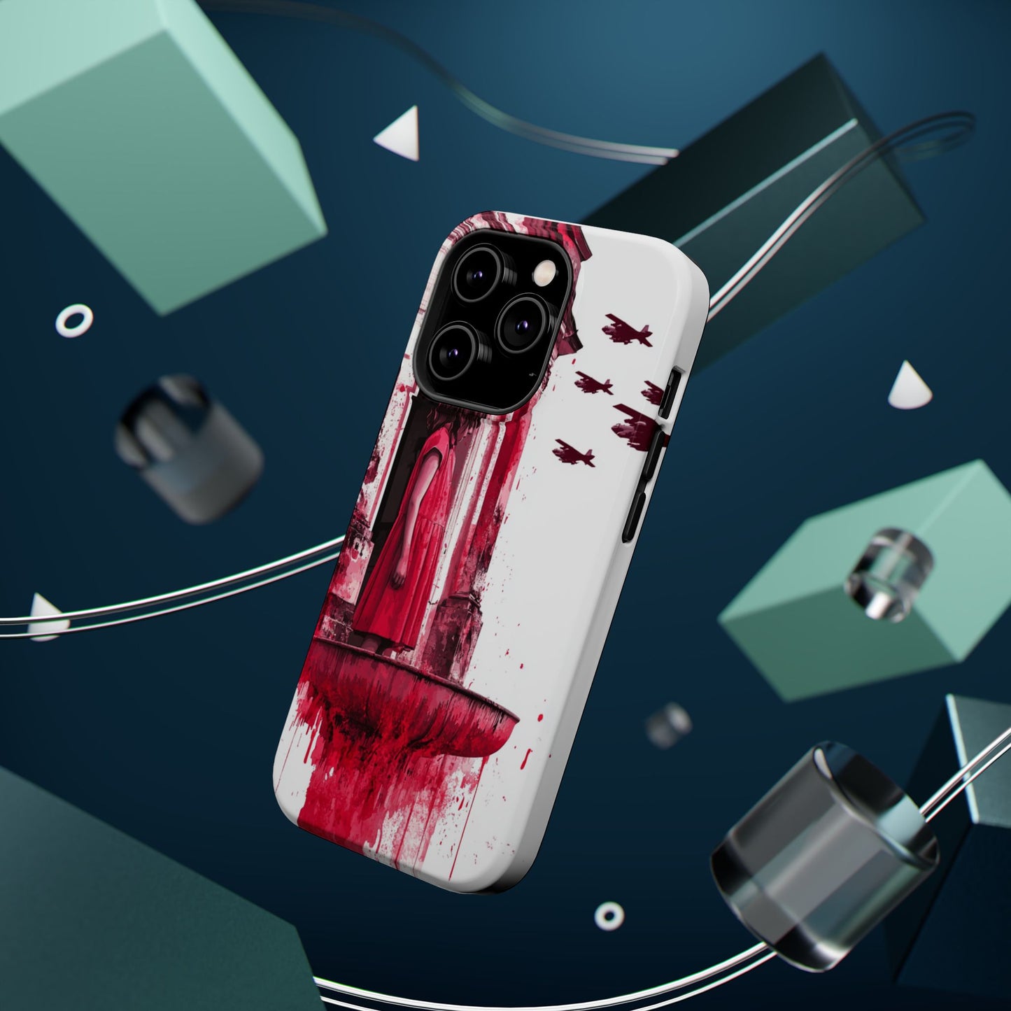 Luxurious MagSafe® Compatible iPhone Case - "Resilience in Ruins" by Moxie-Jay