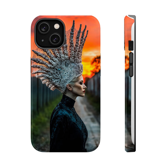 Sunset Goddess" Magnetic Wireless Charging iPhone Case by Moxie Jay