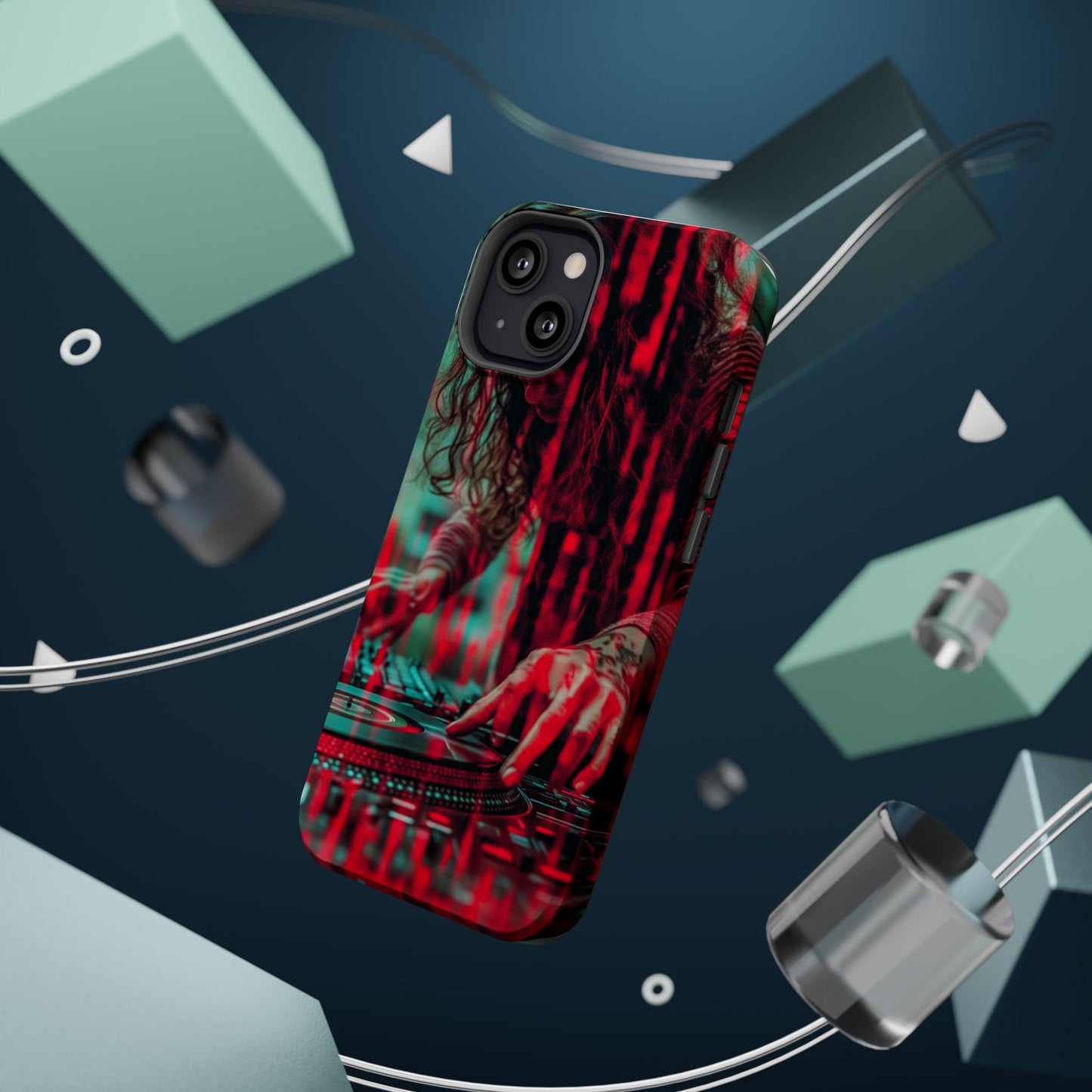 "Vinyl Virtuoso" Luxury Magnetic Wireless Charging iPhone Case by Moxie Jay