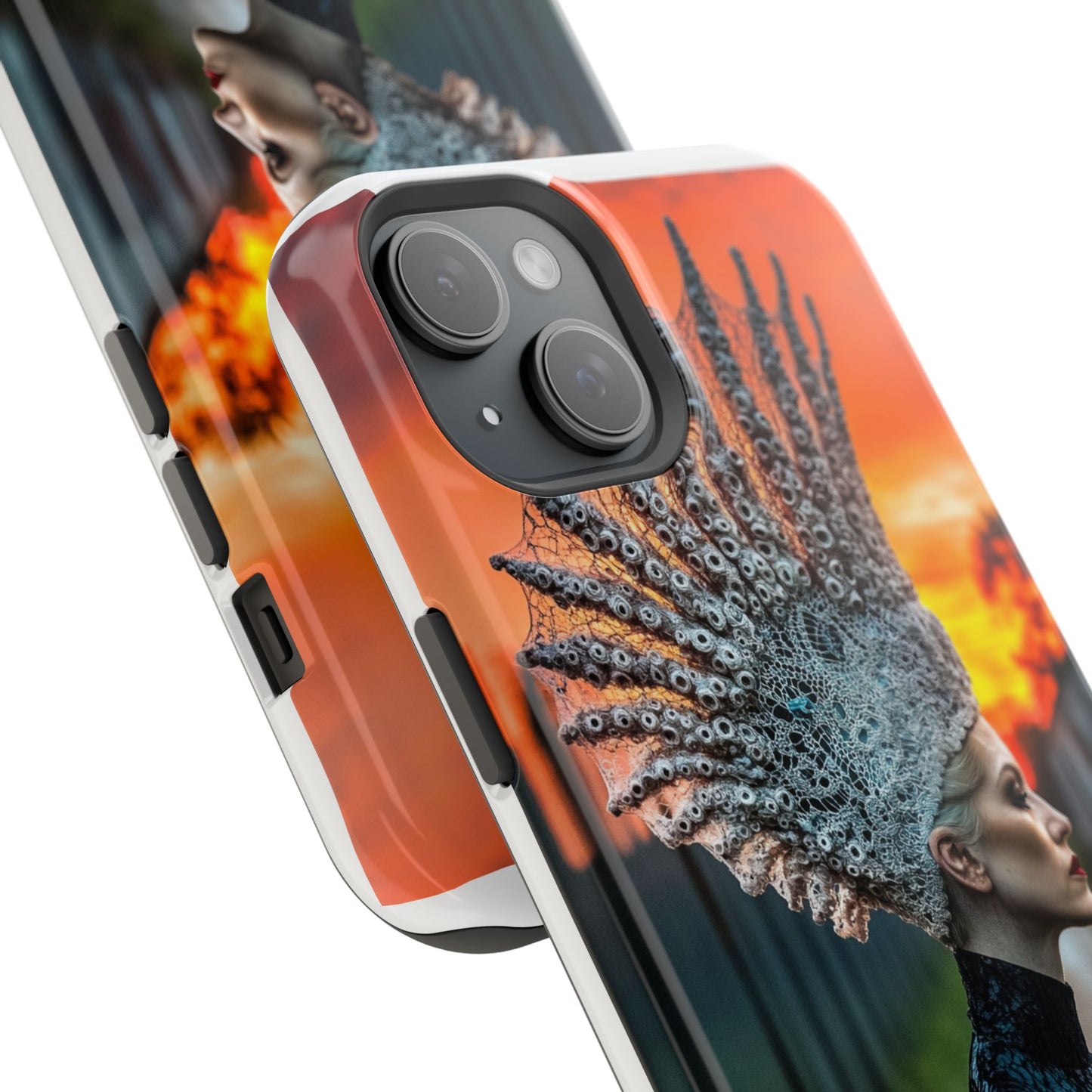 Sunset Goddess" Magnetic Wireless Charging iPhone Case by Moxie Jay