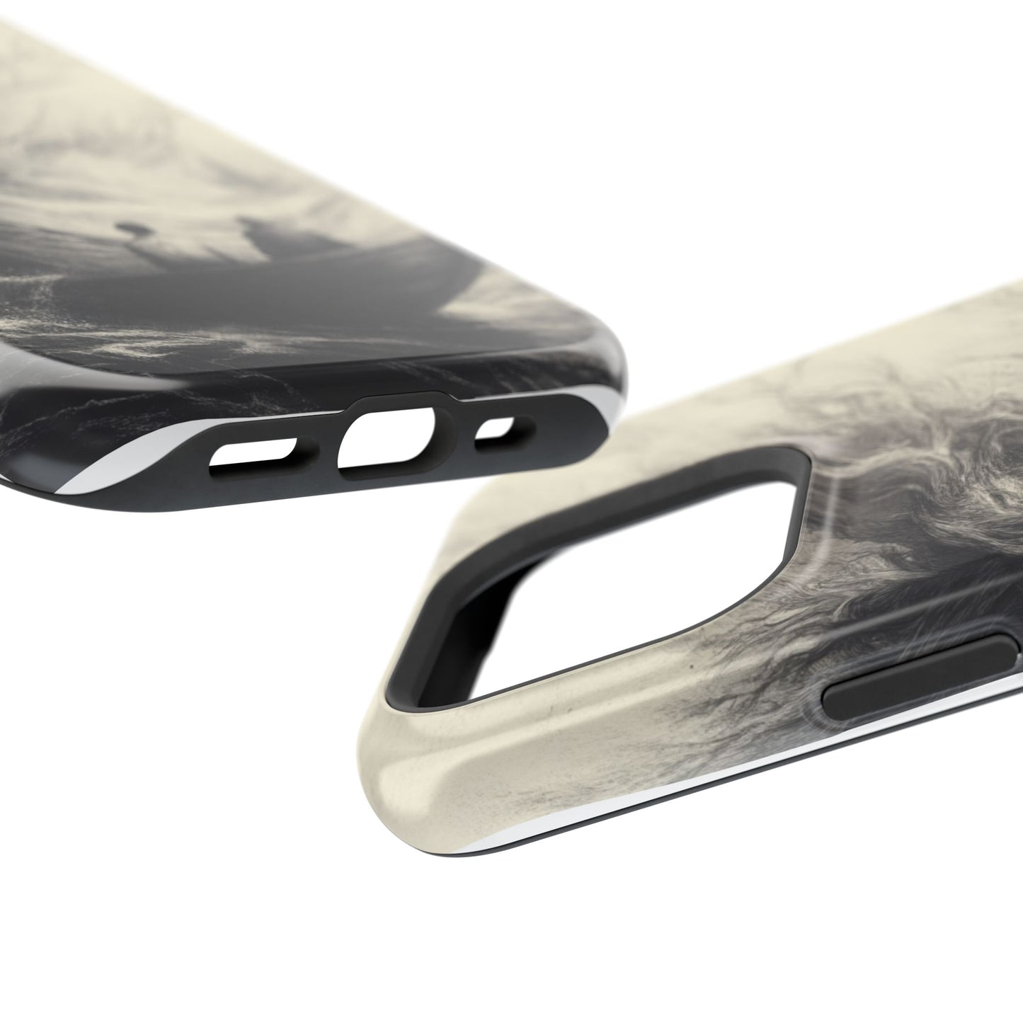 Magnetic Phone Case - Men in Boat Drawing by Moxie-Jay