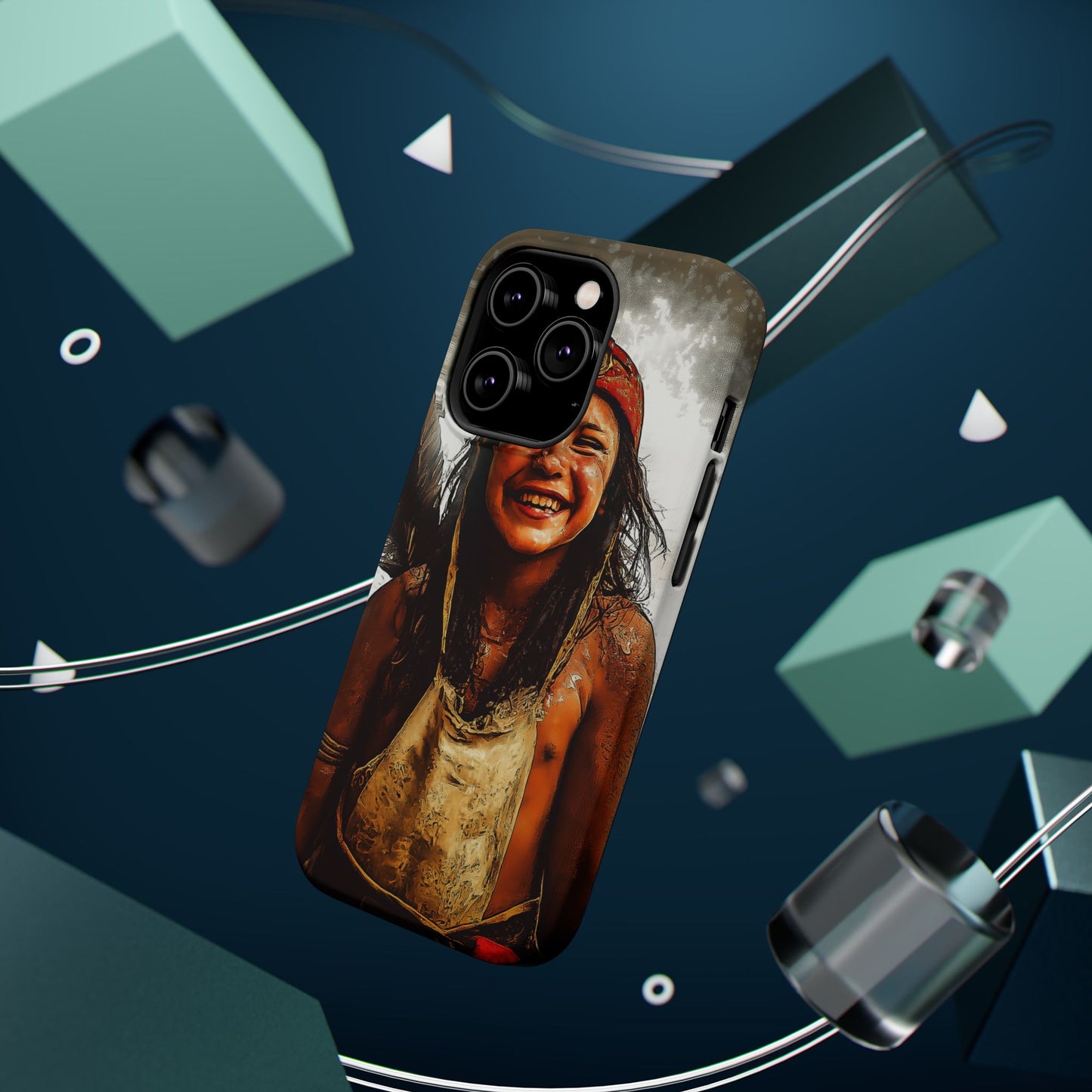 Luxurious Magnetic Wireless Charging Tough iPhone Case - Native Heritage Art by Moxie-Jay