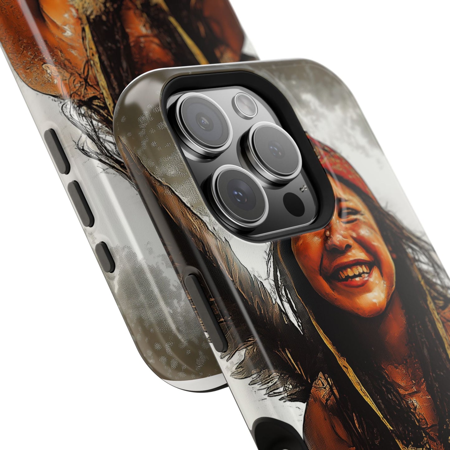 Luxurious Magnetic Wireless Charging Tough iPhone Case - Native Heritage Art by Moxie-Jay