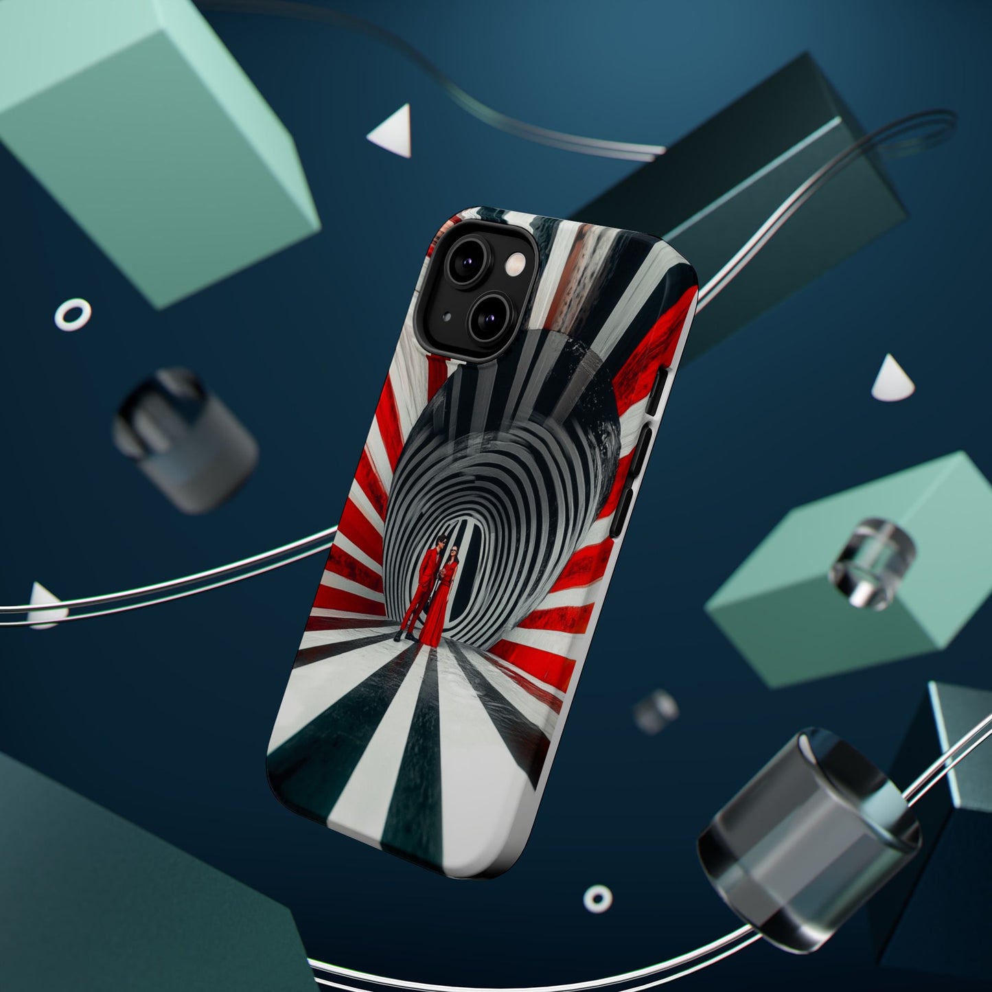 Cosmic Vortex" Luxury Magnetic Wireless Charging iPhone Case by Moxie Jay