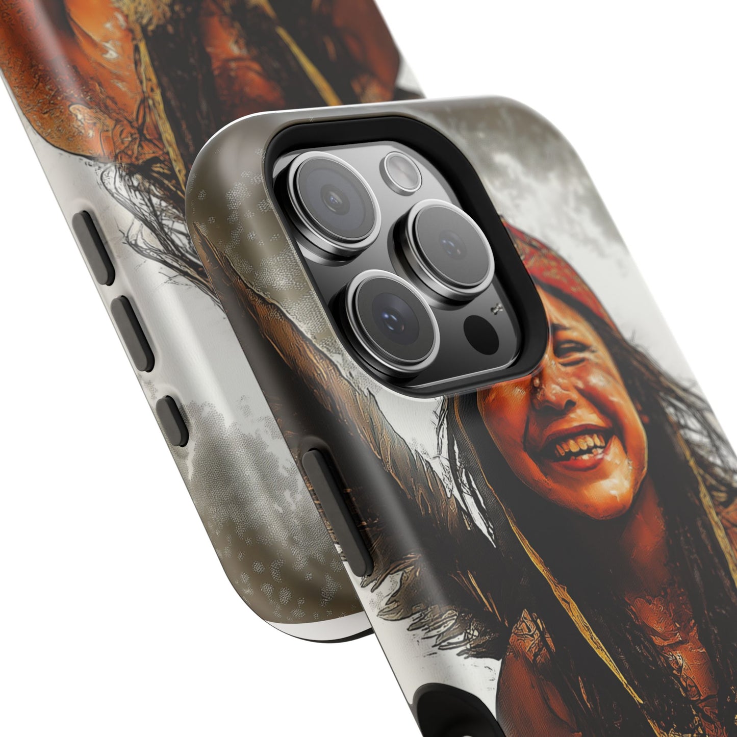 Luxurious Magnetic Wireless Charging Tough iPhone Case - Native Heritage Art by Moxie-Jay