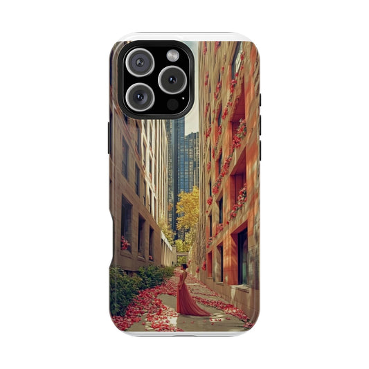 Phone Case Wireless Charging Pink Dress Woman Art