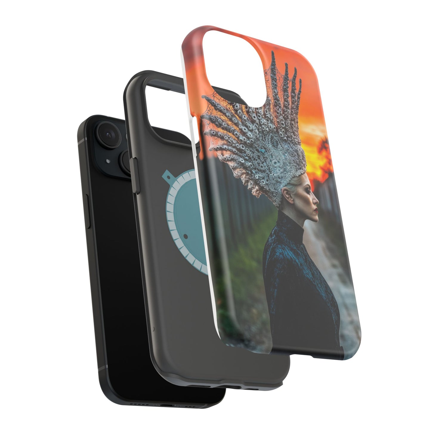 Sunset Goddess" Magnetic Wireless Charging iPhone Case by Moxie Jay