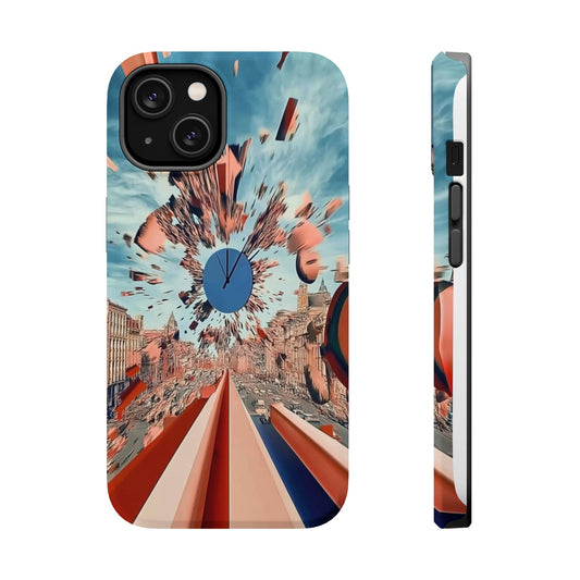 Phone Case with 'World at 10000 MPH' Art by Moxie Jay