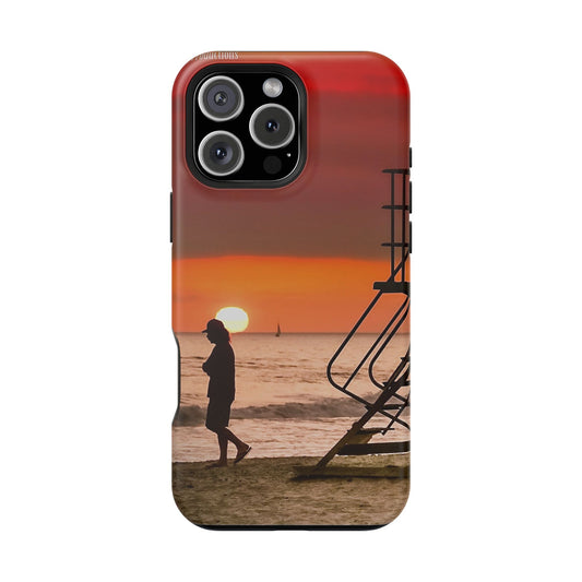 Phone Case - Beach Sunset Magnetic Tough Case with Summer Day Ending Photo by Moxie-Jay