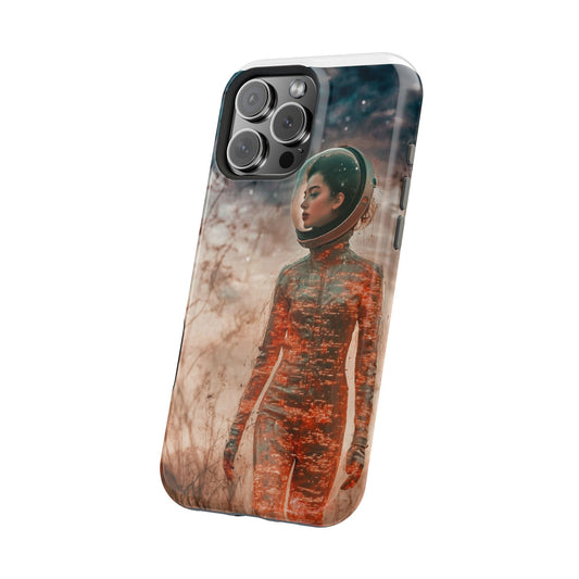 Luxurious MagSafe® Compatible iPhone Case - "Cosmic Explorer" by Moxie-Jay