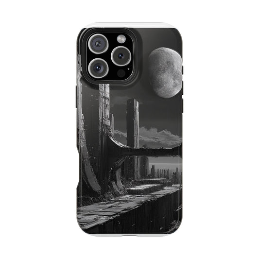 Futuristic Moonscape MagSafe® iPhone Case - Moxie-Jay Art Edition