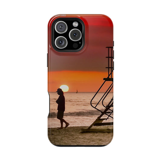 Phone Case - Beach Sunset Magnetic Tough Case with Summer Day Ending Photo by Moxie-Jay