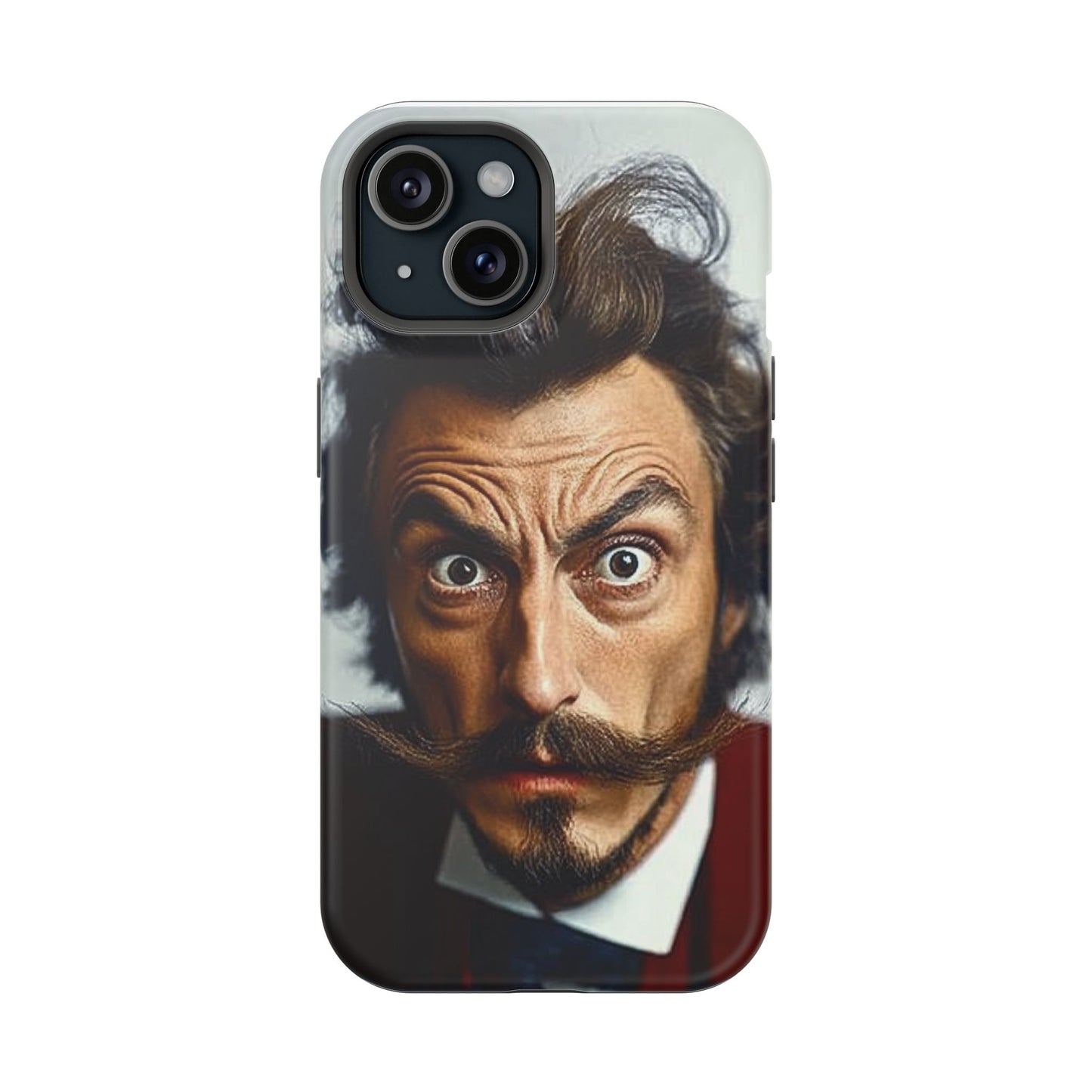 Luxurious Magnetic Wireless Charging Tough iPhone Case - “Close-Up Salvador Dali” by Moxie-Jay