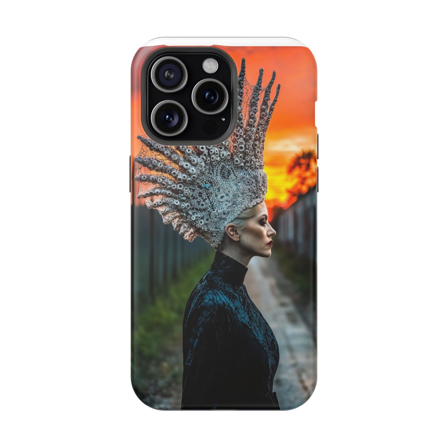 Sunset Goddess" Magnetic Wireless Charging iPhone Case by Moxie Jay