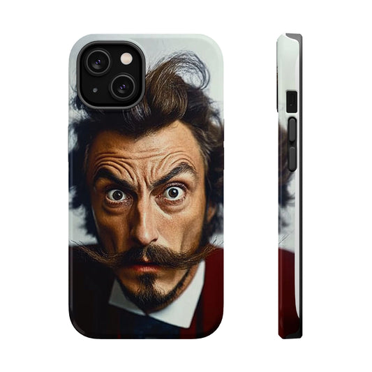 Luxurious Magnetic Wireless Charging Tough iPhone Case - “Close-Up Salvador Dali” by Moxie-Jay