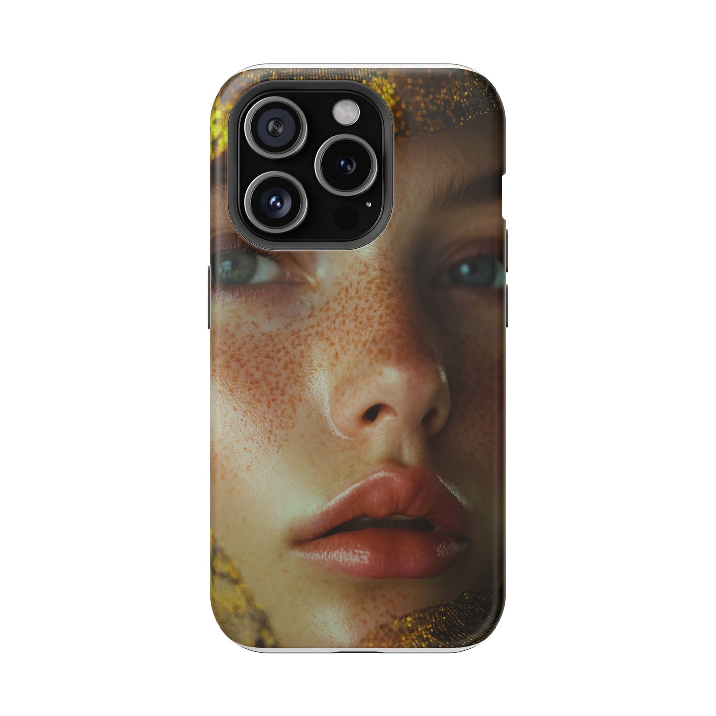 Phone Case - Close Up  Girl with Freckles Photography Magnetic Tough Cases