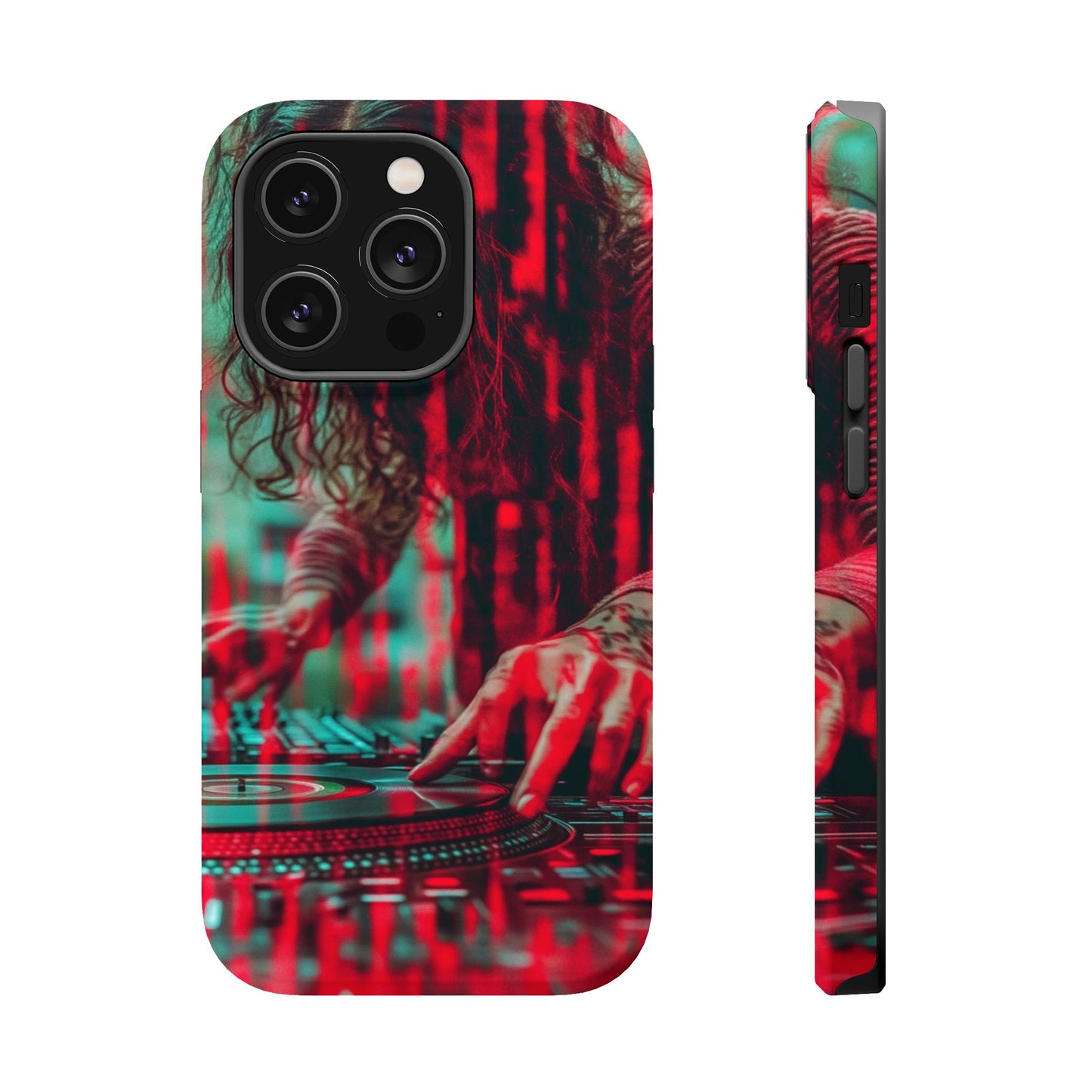 "Vinyl Virtuoso" Luxury Magnetic Wireless Charging iPhone Case by Moxie Jay