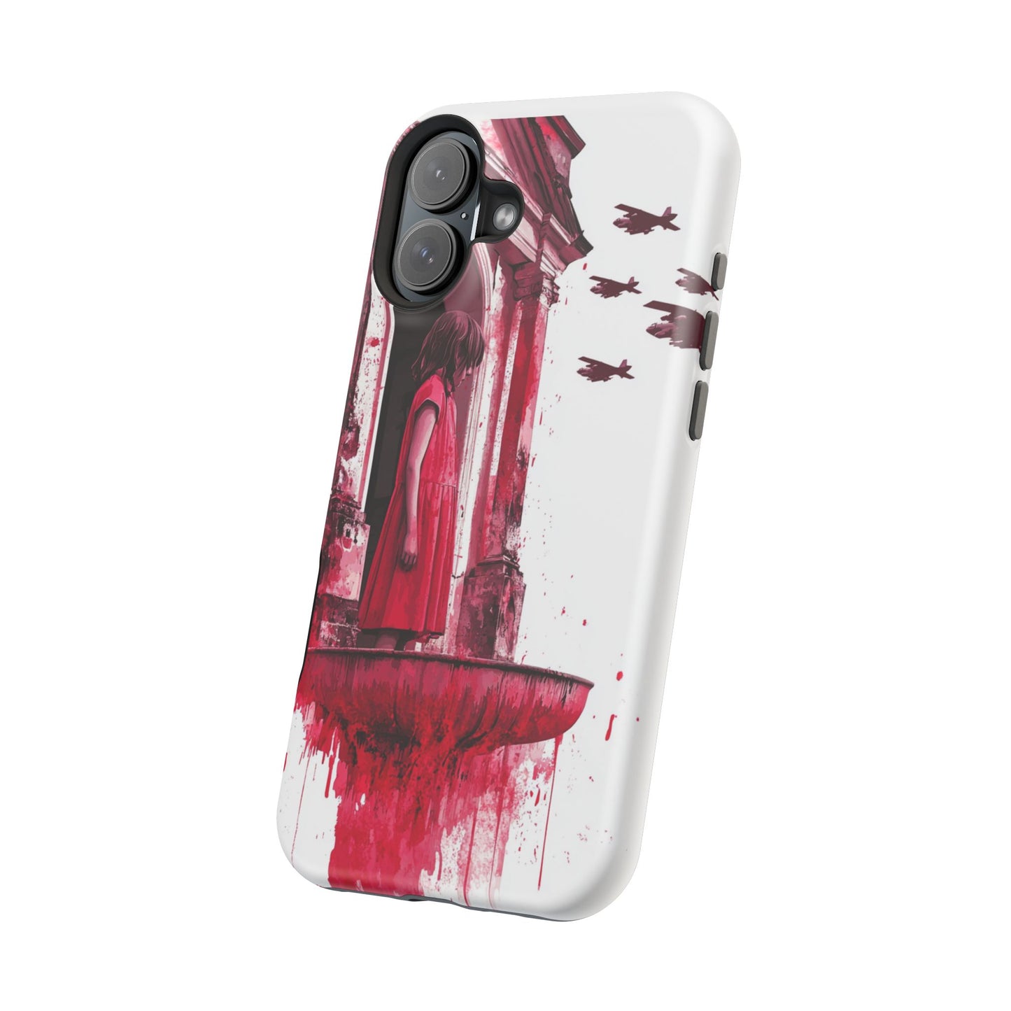Luxurious MagSafe® Compatible iPhone Case - "Resilience in Ruins" by Moxie-Jay
