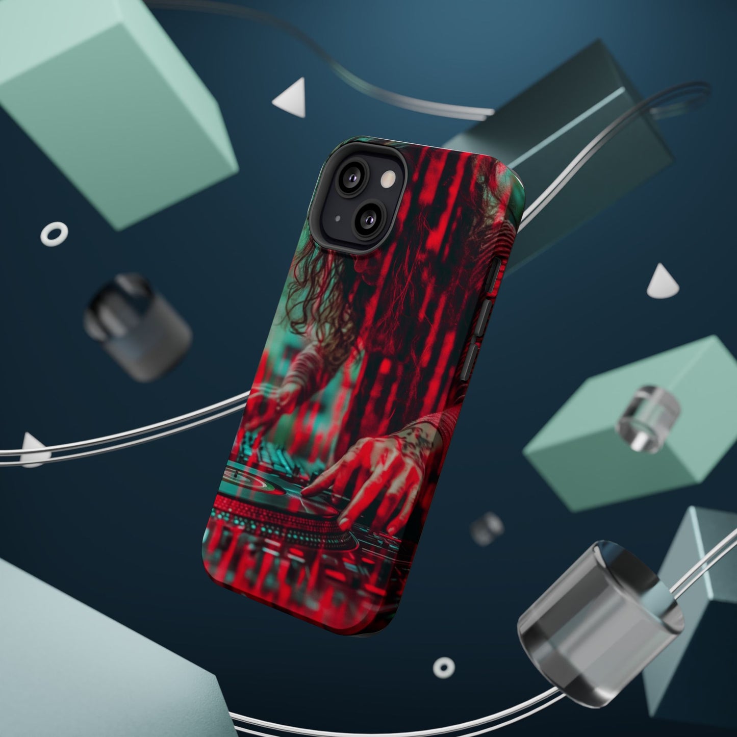 "Vinyl Virtuoso" Luxury Magnetic Wireless Charging iPhone Case by Moxie Jay